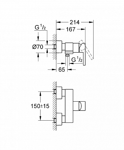 ��������� ��� ���� GROHE Lineare, ���� (33865000)