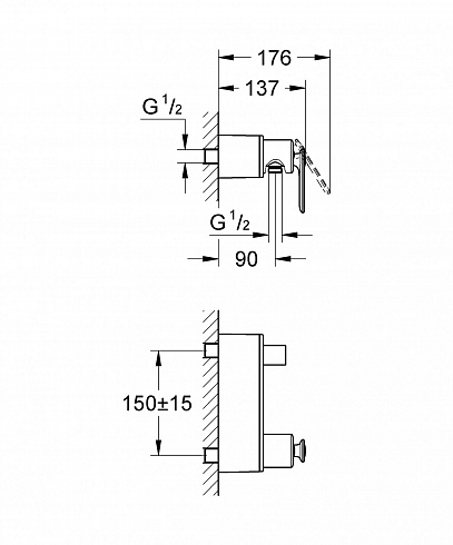 ��������� ��� ���� GROHE Veris, ���� (32197000)