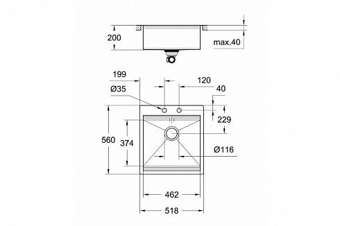 ����� �� ����������� ����� ��� ������������ �������, 48,2 ��, K800 (31583SD0)