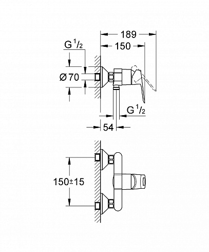 ��������� ��� ���� GROHE BauLoop, ���� (23340000)